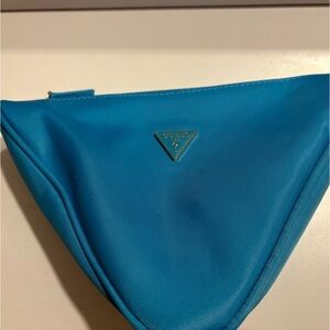 Guess Vibrant Blue Logo Pouch, Seductive Blue